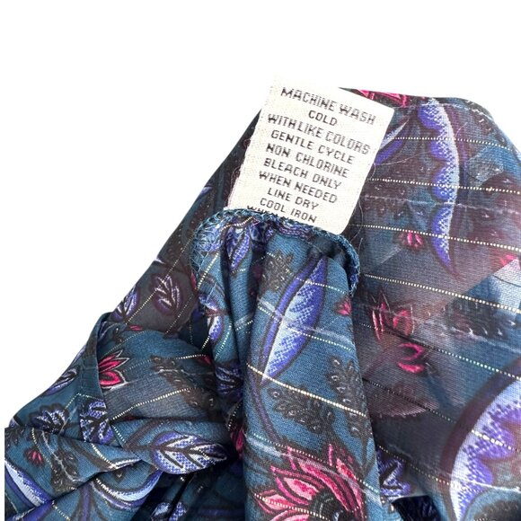 Caffe Marrakesh Floral Sheer Top Women's Size XL Business Casual Flowy - Picture 6 of 6